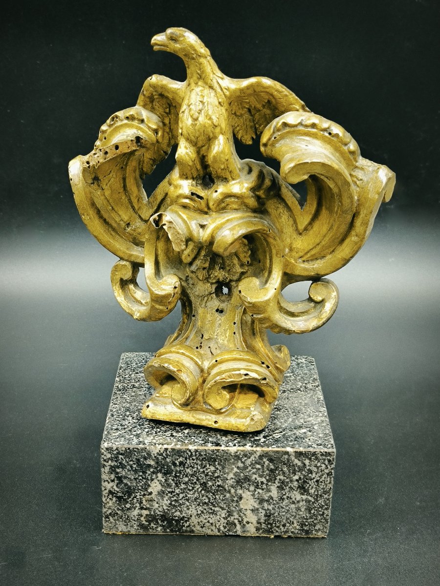 Tre fregi intagliati e dorati, Stato Pontificio, secolo XVII.-photo-2