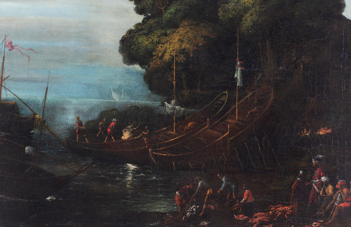 "La pesca delle aragoste", Agostino Tassi  (1580 - 1644)-photo-4