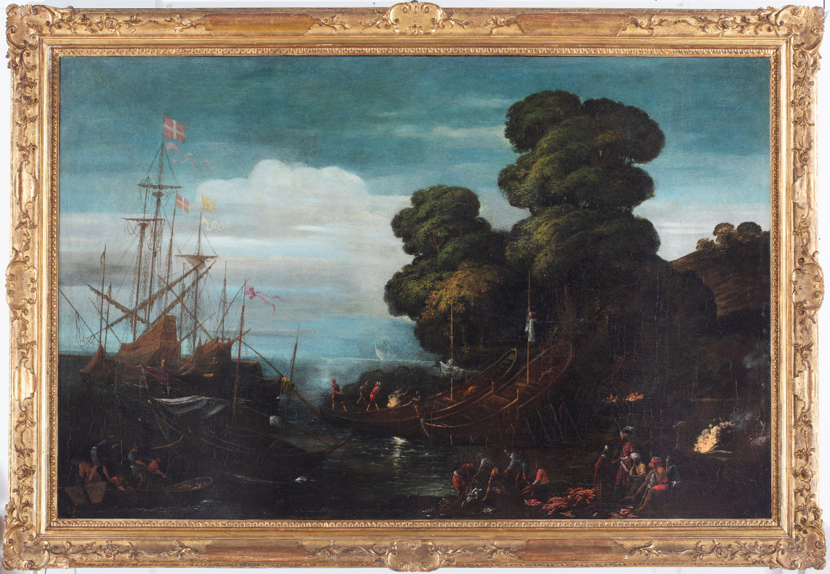 "La pesca delle aragoste", Agostino Tassi  (1580 - 1644)