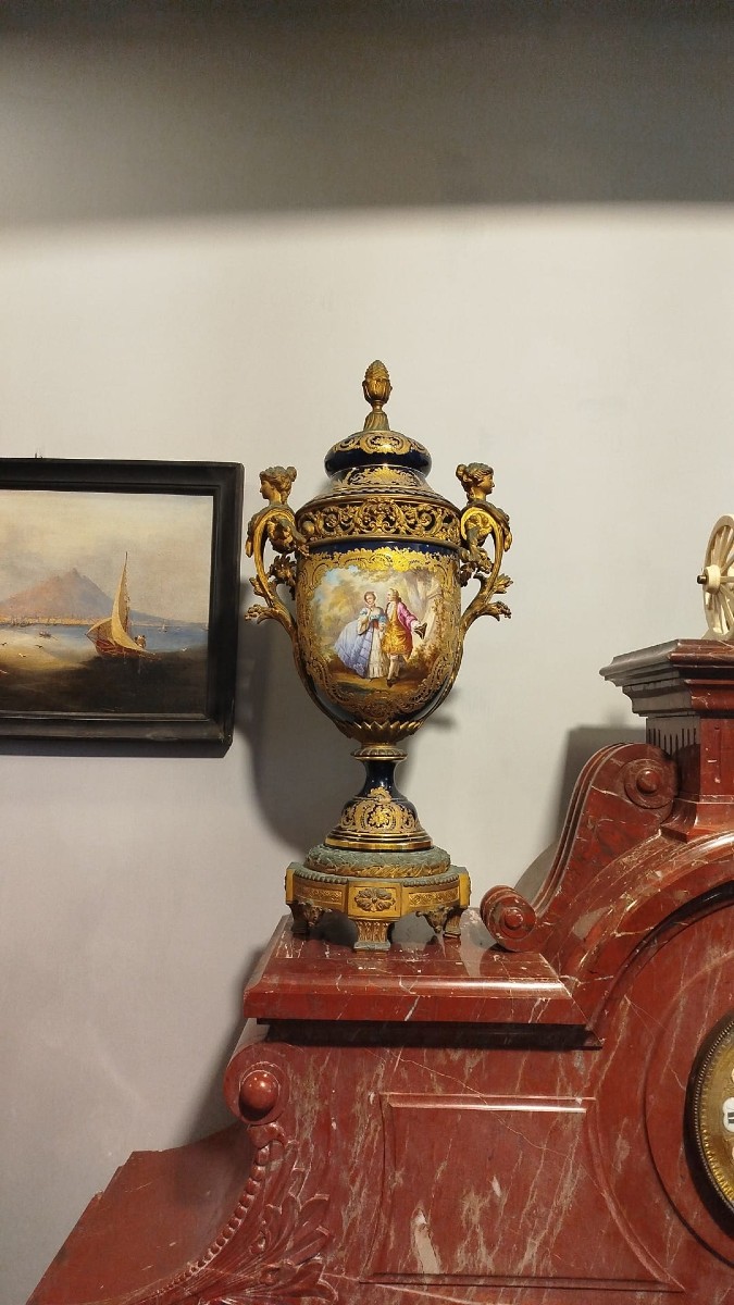 Vasi in porcellana di Sèvres con montature in bronzo dorato-photo-4