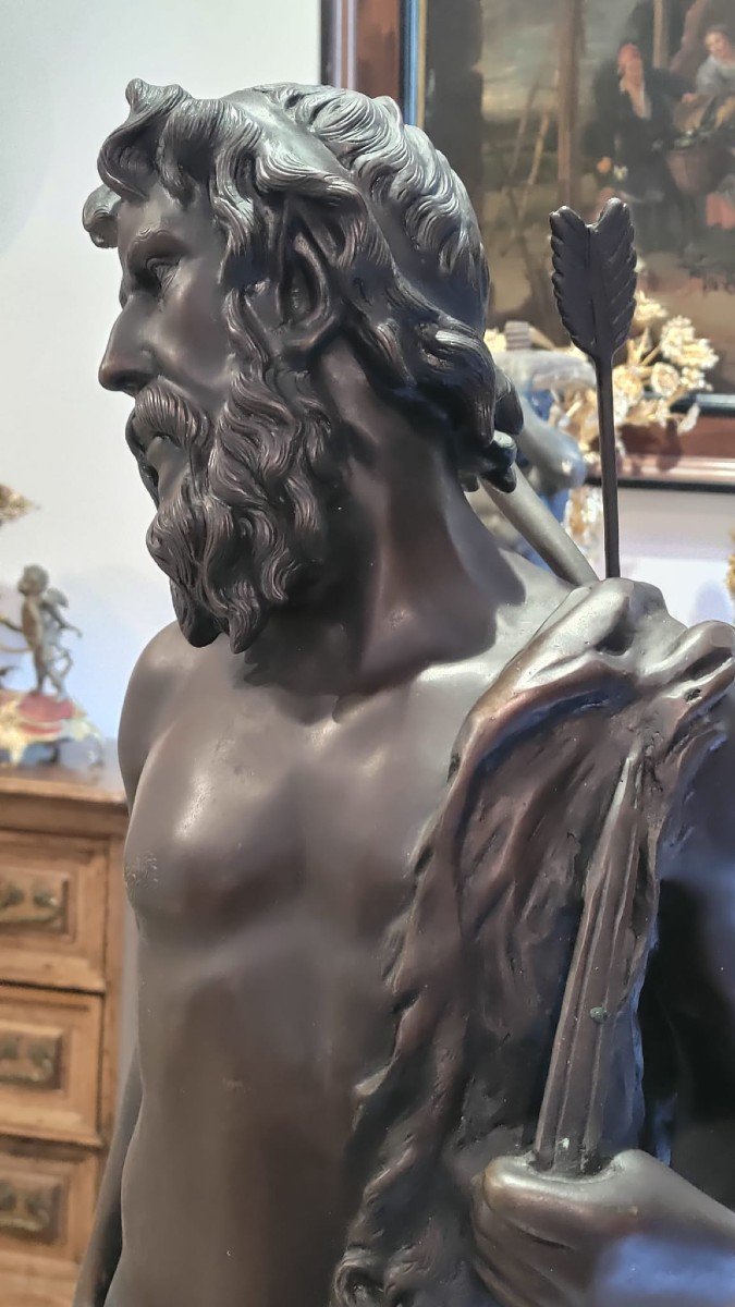 Grande scultura in bronzo di centauro chirone con faretra, Italia, XIX secolo.-photo-6