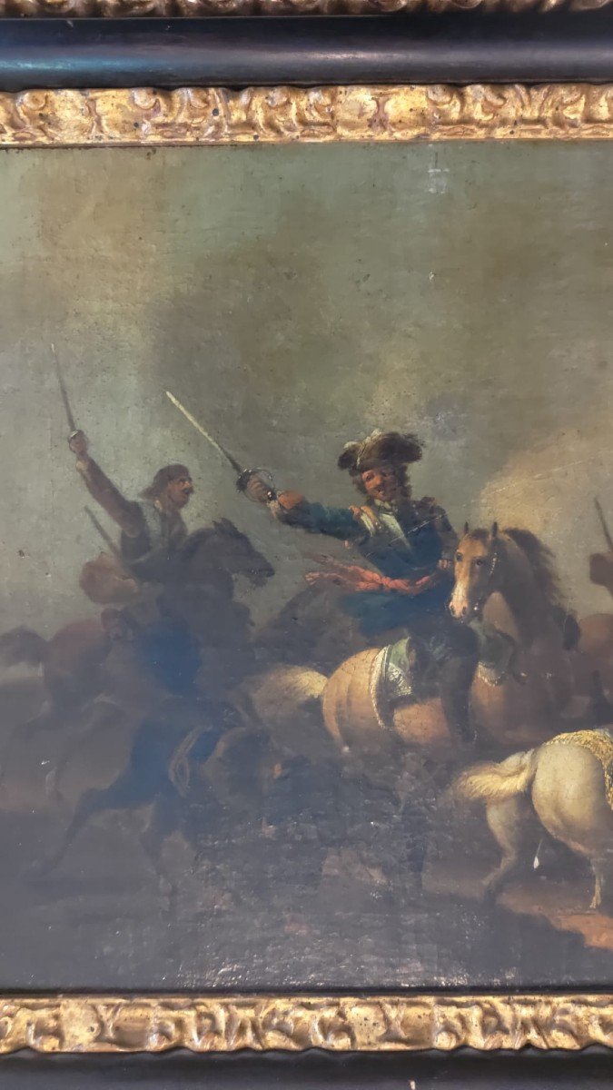 Quadro rappresentante una battaglia, XVIII secolo. -photo-3