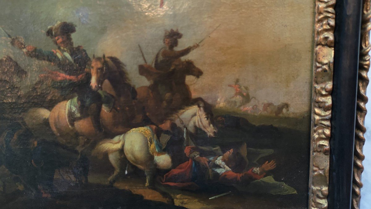 Quadro rappresentante una battaglia, XVIII secolo. -photo-5