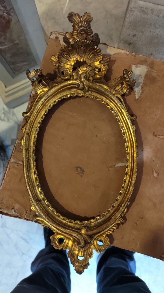 Specchierine in legno intarsiato dorato, Luigi XV, XIX secolo-photo-2