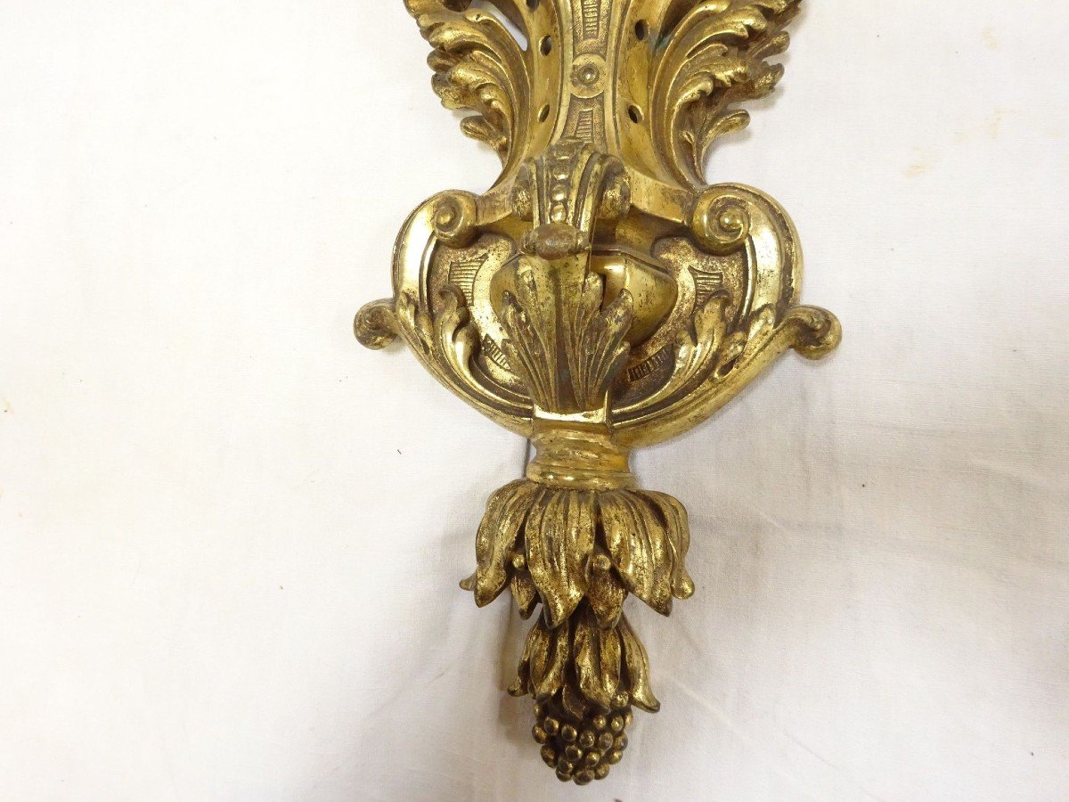 Importante applique in bronzo dorato, XIX secolo-photo-3