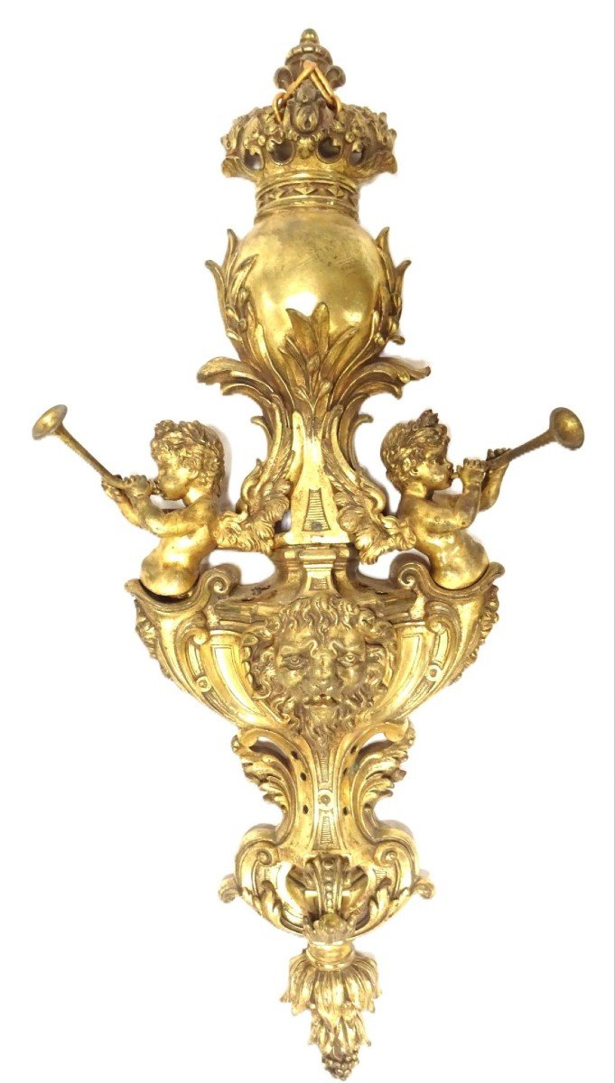 Importante applique in bronzo dorato, XIX secolo