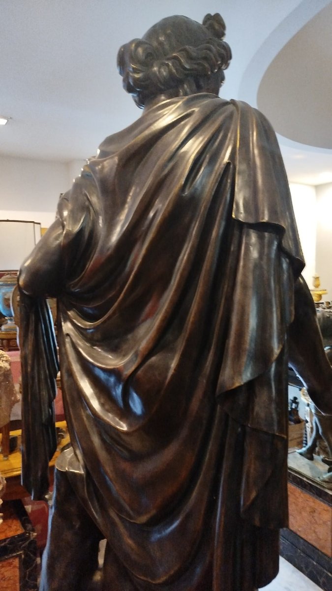 Statua in bronzo di Apollo con lira-photo-3