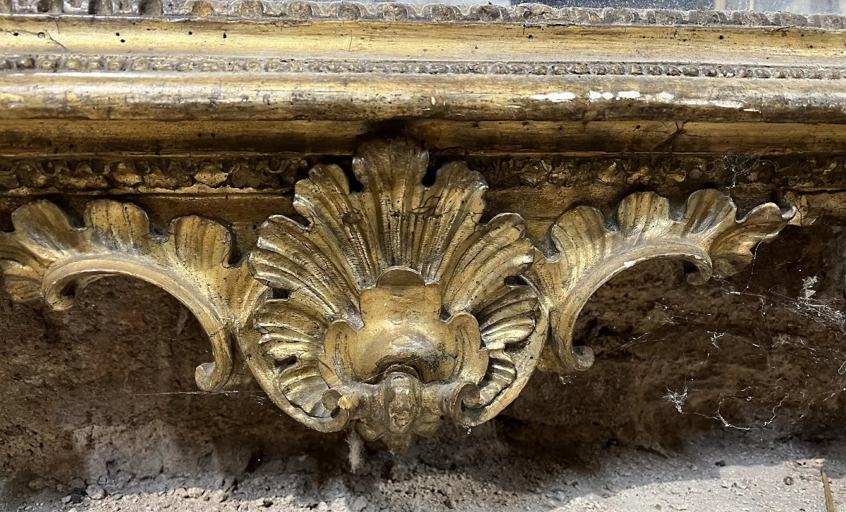 Specchiera in legno intagliato e dorato – Italia, XVIII secolo-photo-4