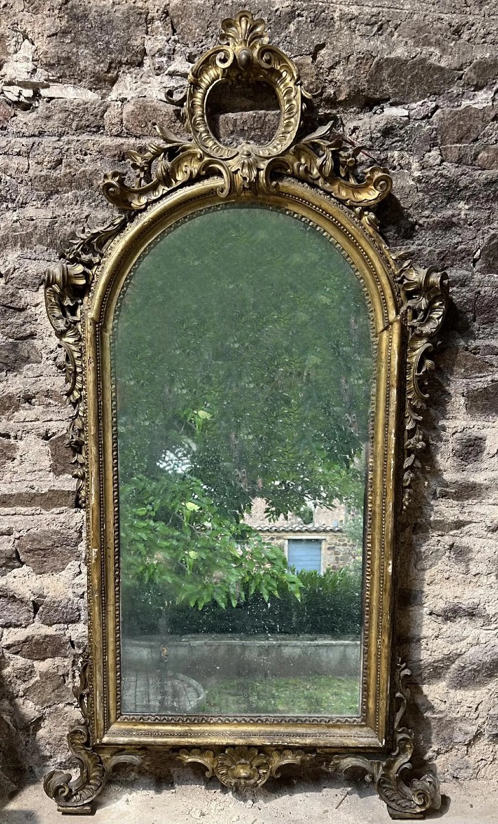 Specchiera in legno intagliato e dorato – Italia, XVIII secolo