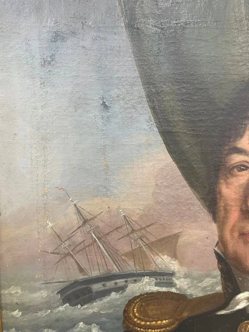 Scuola francese, primi dell’Ottocento – Alto ufficiale di marina,-photo-3