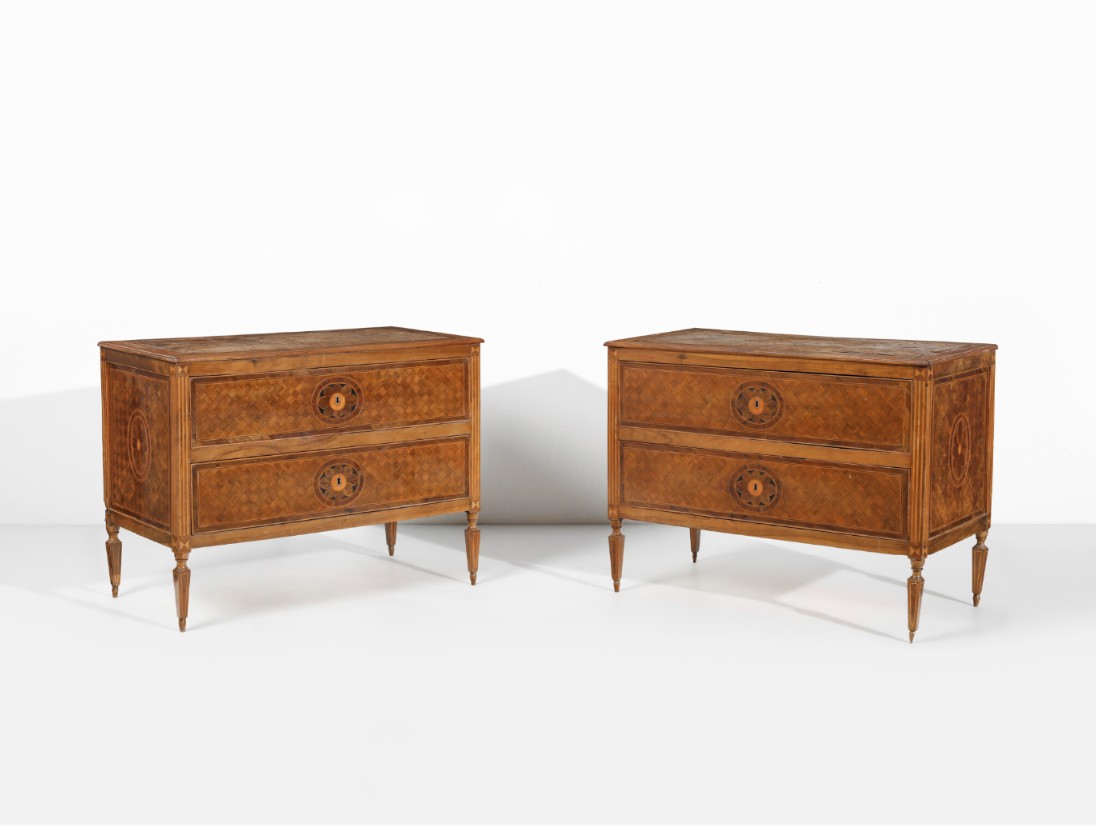 Coppia di cassettoni - Manifattura Napoletana Del XVIII Secolo in francese