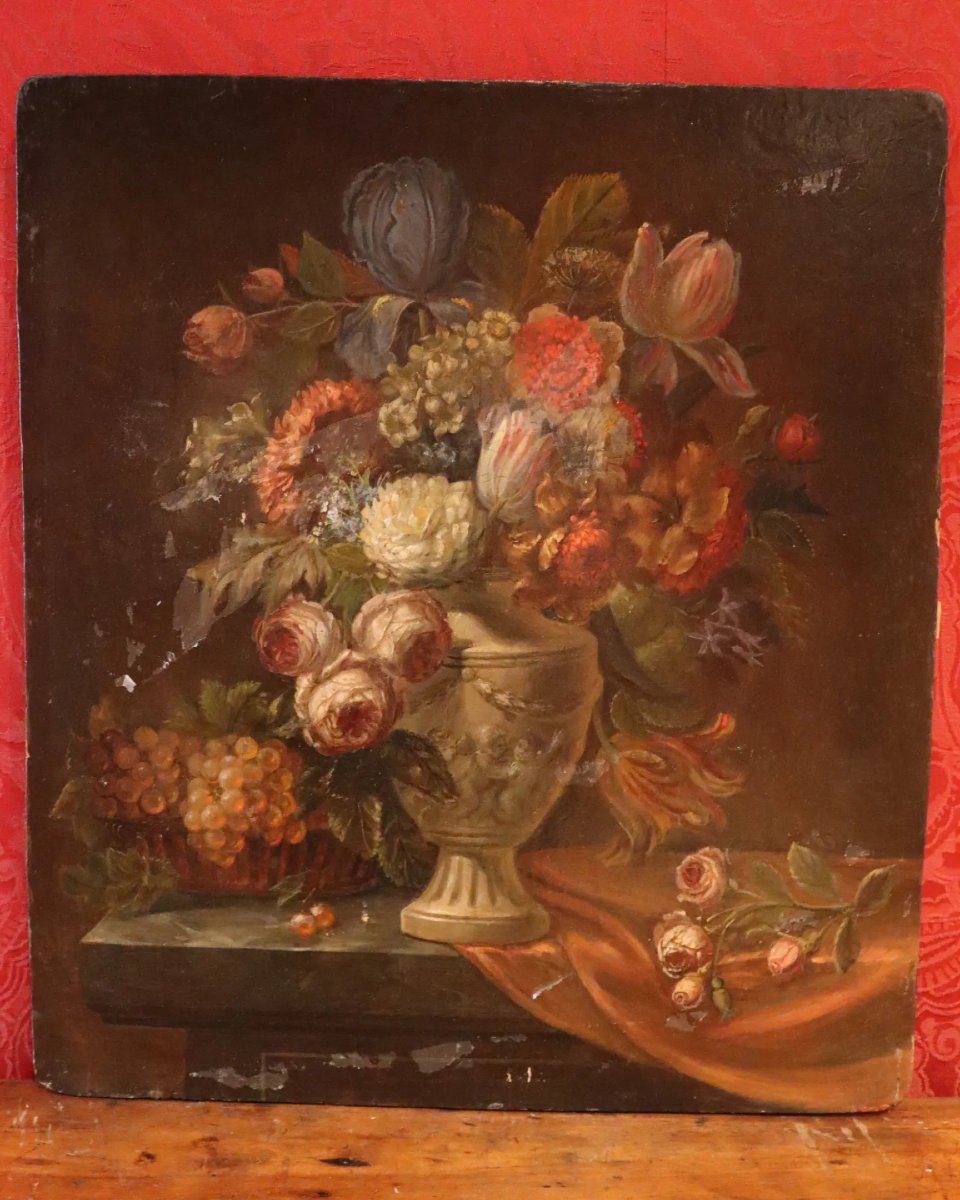 Natura morta con bouquet di fiori-photo-2