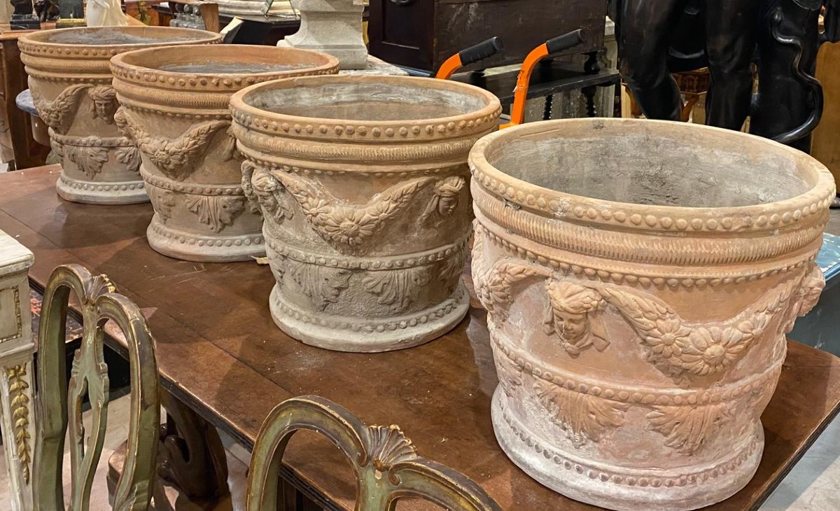 Quattro vasi in terracotta – Stingo, Napoli