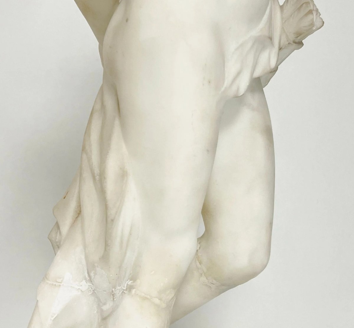 Amore con arco – Marmo firmato ETNAD Paris, 1907-photo-4