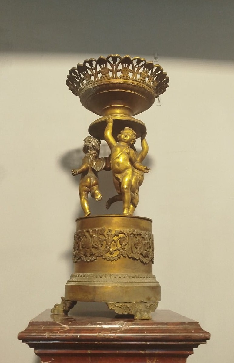 Centrotavola in bronzo – XIX secolo – altezza 45 cm