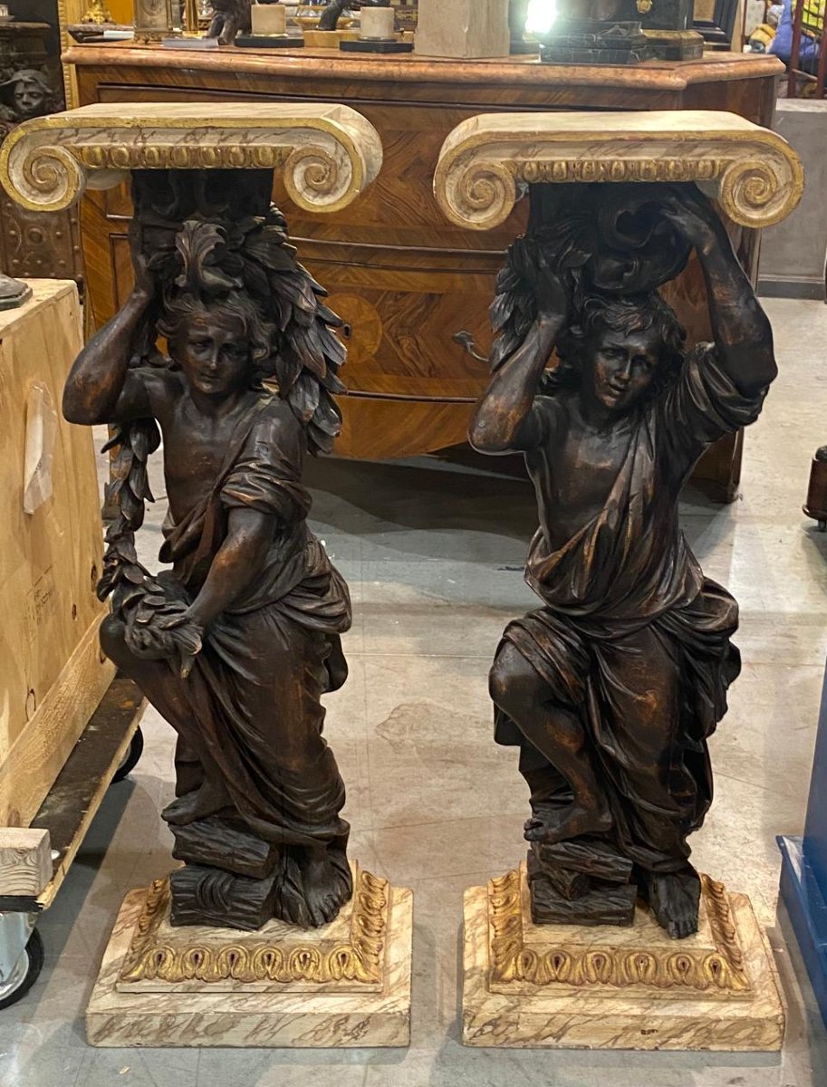 Coppia di piccole consoline – XVIII secolo-photo-2