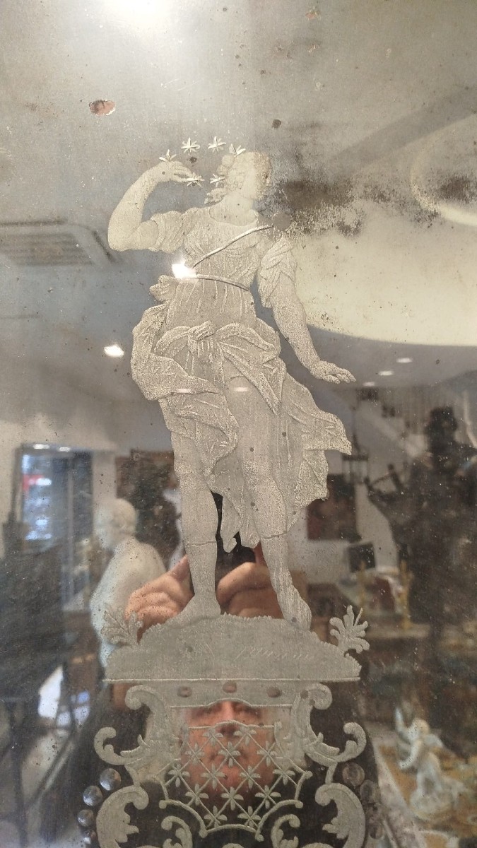 Coppia di specchiere, Napoli XVIII secolo – Specchi incisi-photo-3