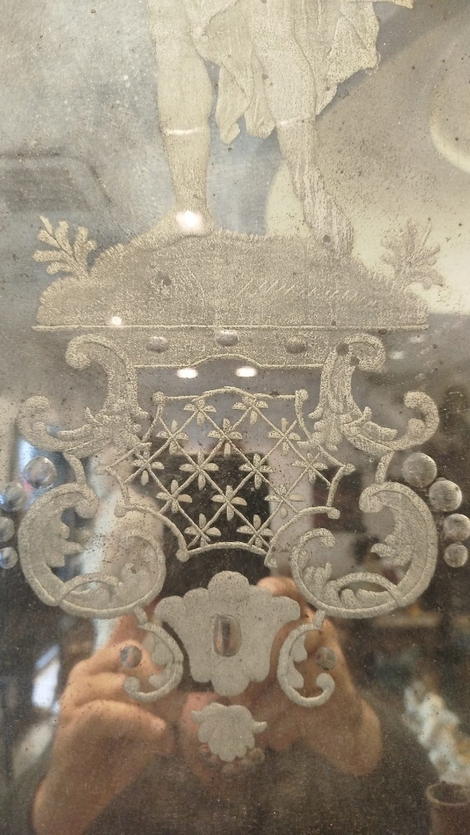 Coppia di specchiere, Napoli XVIII secolo – Specchi incisi-photo-1