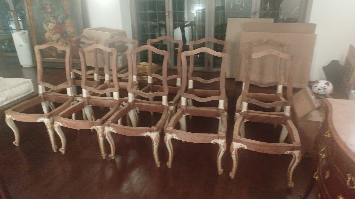 10 Sedie Luigi XV, XVIII secolo