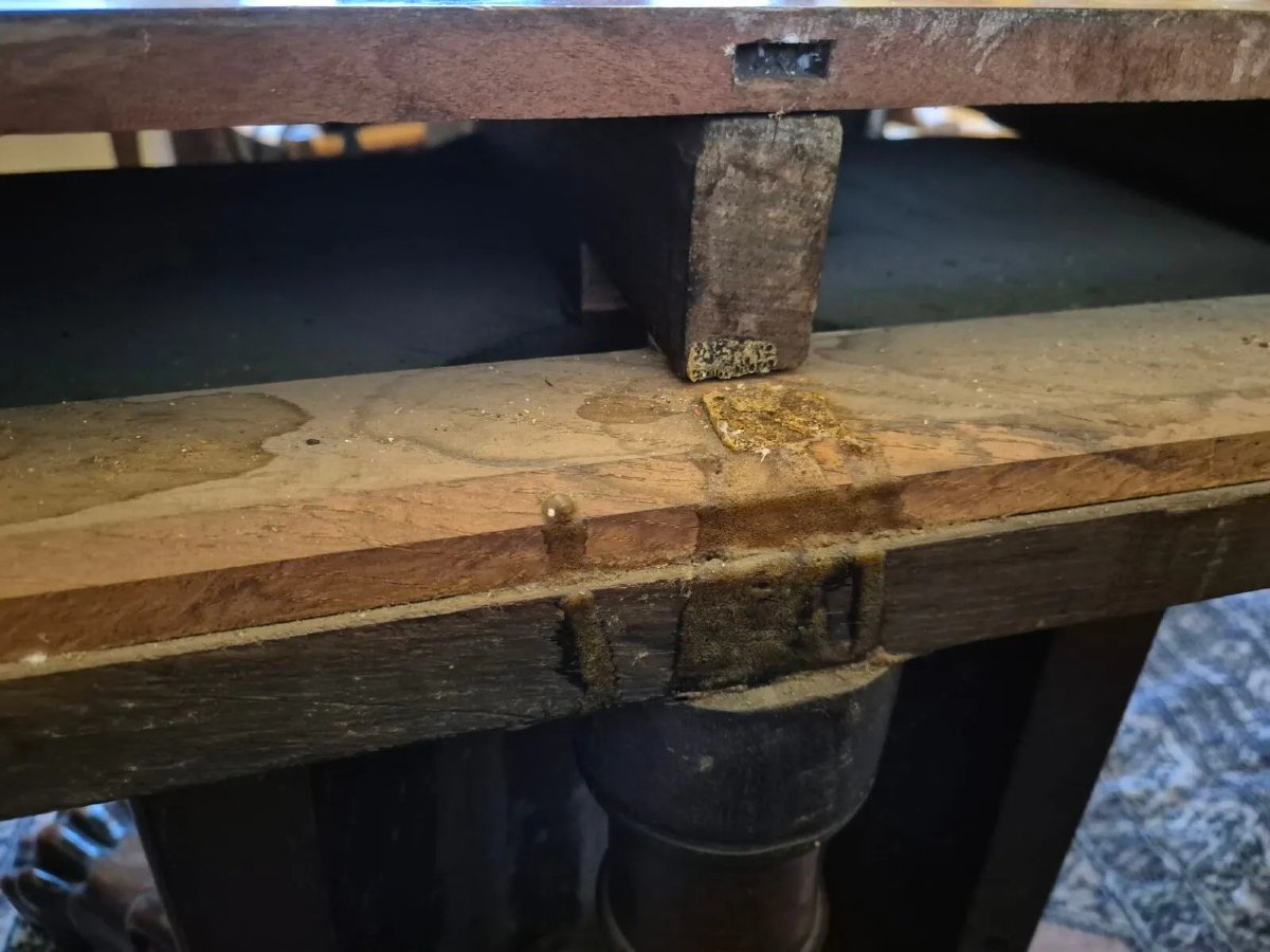 Tavolo da pranzo in mogano, XIX secolo – H 71 cm; L 154 cm; P 136 cm-photo-2