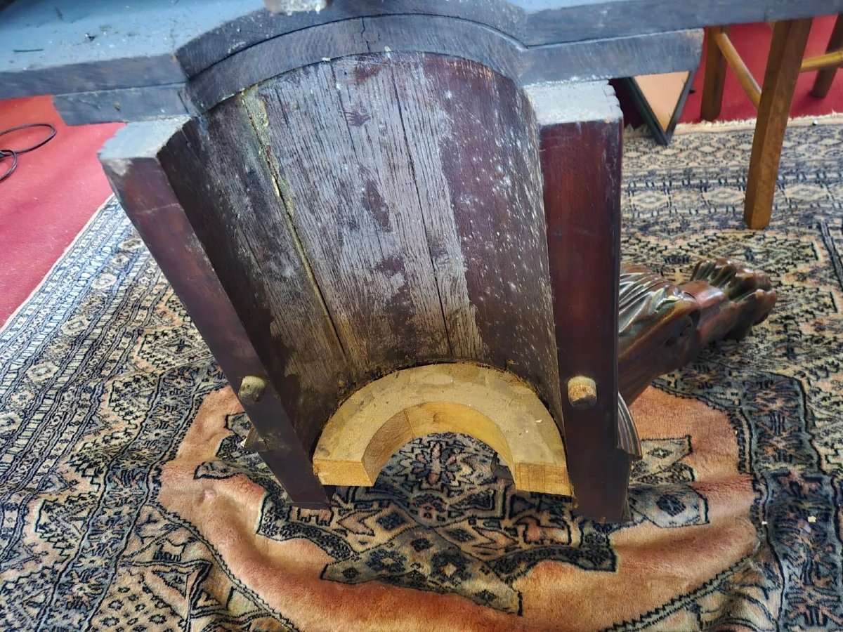 Tavolo da pranzo in mogano, XIX secolo – H 71 cm; L 154 cm; P 136 cm-photo-3