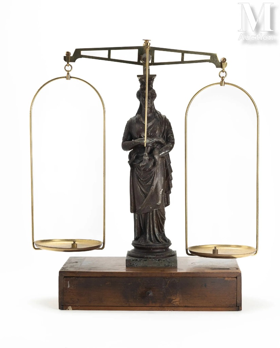 Bilancia da farmacia, Francia – Inizi XIX secolo – H 44/53 cm