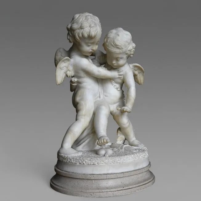 Jean-Baptiste Pigalle (1714–1785) Due amori che si contendono un cuore – -photo-3