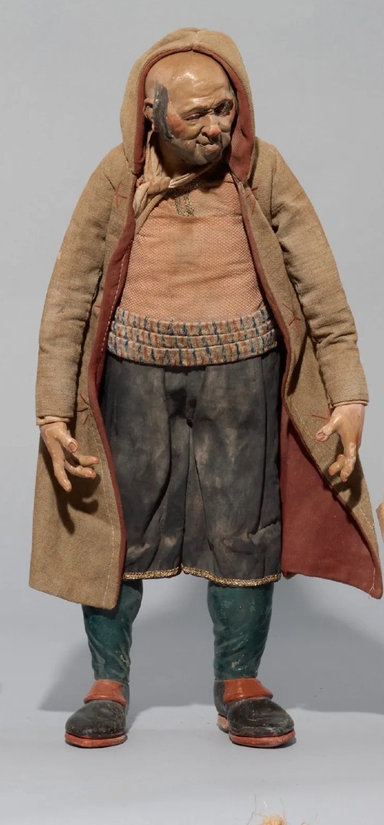 Pastore in terracotta policroma con occhi in vetro – Napoli, fine XVIII / inizio XIX secolo