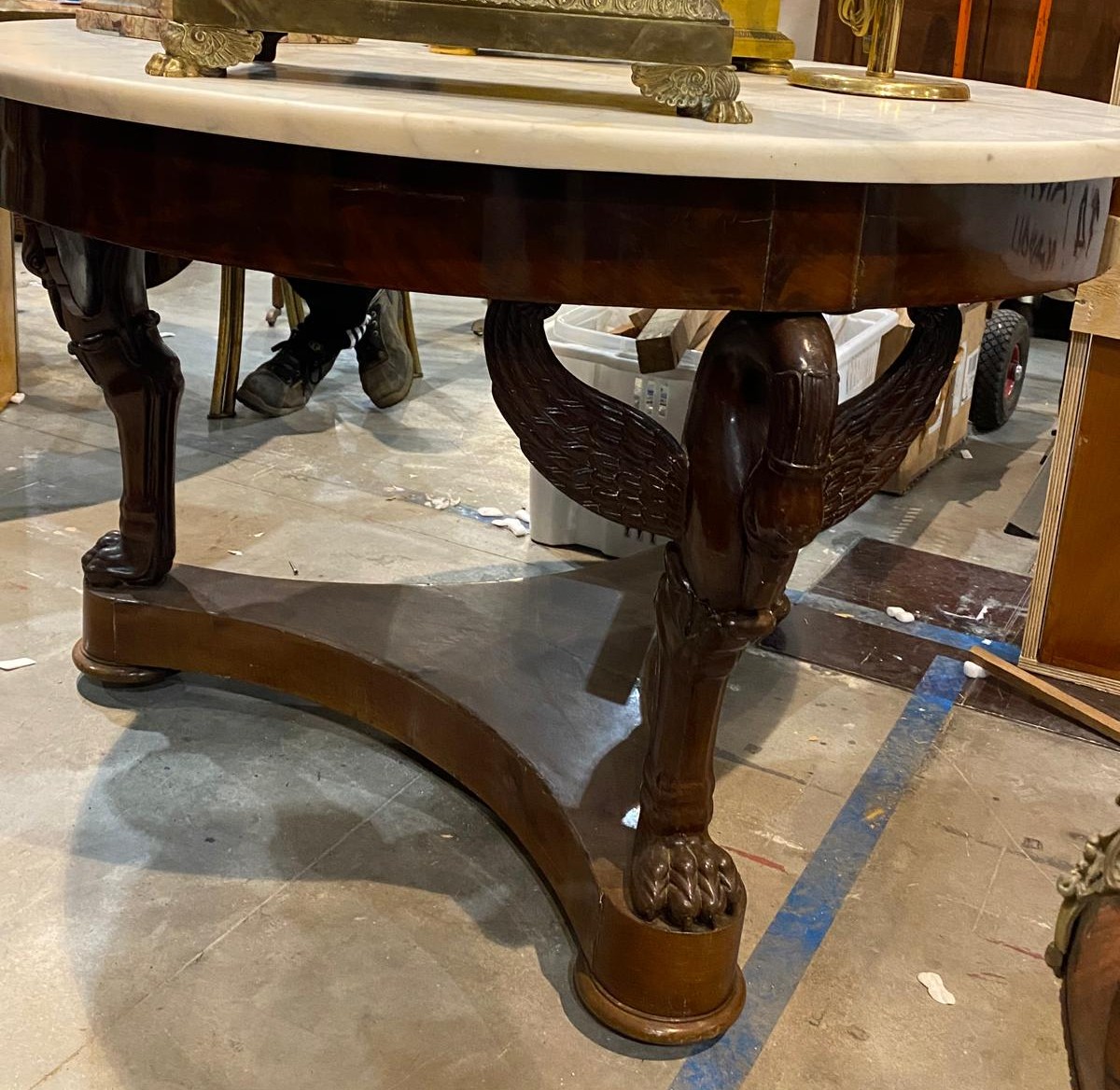 Guéridon Impero – XIX Secolo, Mogano-photo-2