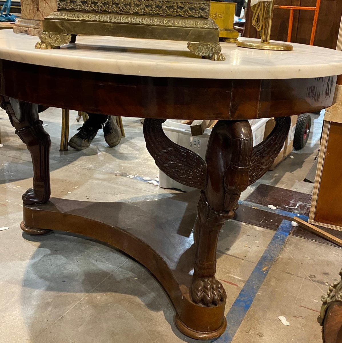 Guéridon Impero – XIX Secolo, Mogano