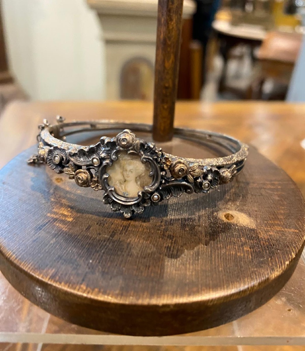 Bracciale in Argento e Oro 14 Carati con Miniatura