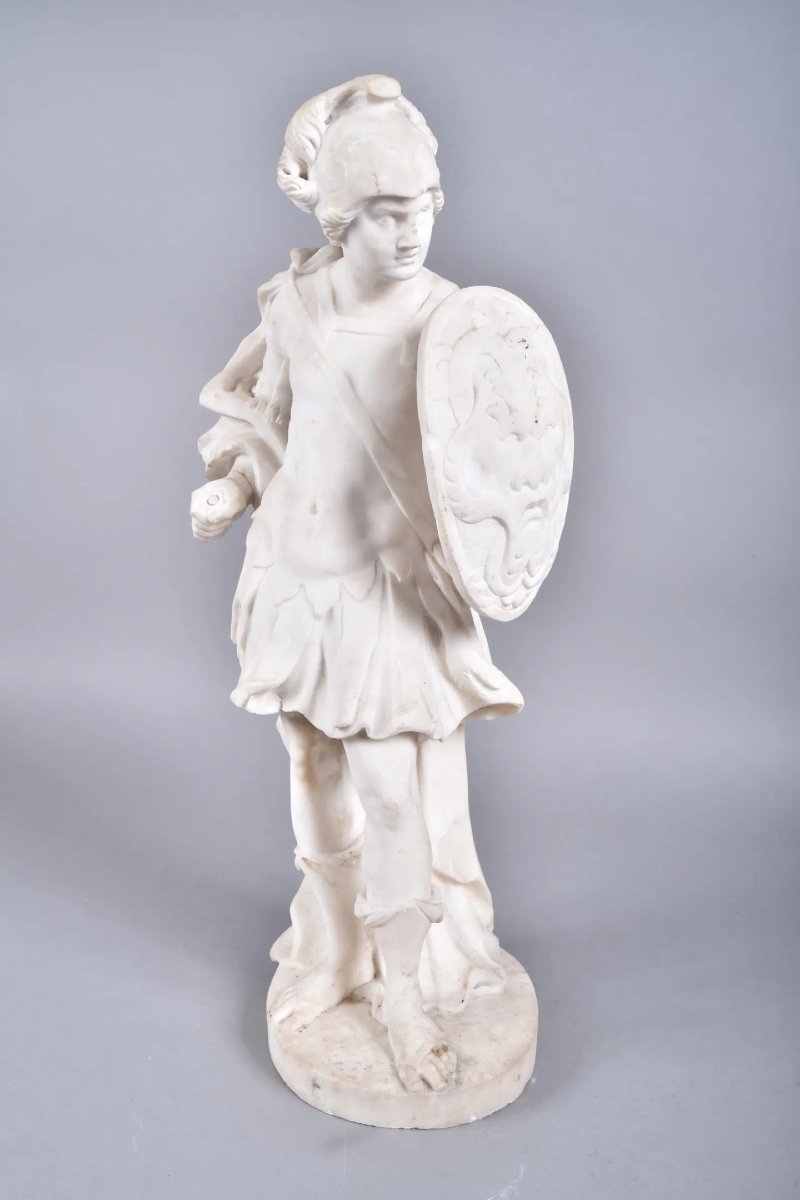 Scultura in Marmo Bianco – Scuola del XIX secolo nel gusto del XVII secolo-photo-2