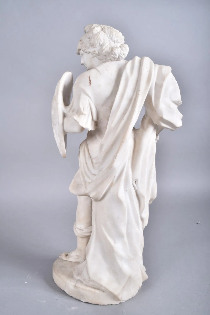 Scultura in Marmo Bianco – Scuola del XIX secolo nel gusto del XVII secolo-photo-1