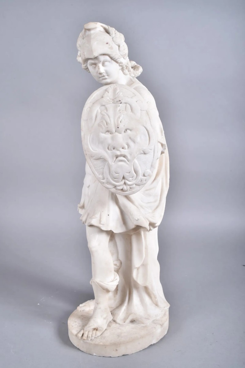 Scultura in Marmo Bianco – Scuola del XIX secolo nel gusto del XVII secolo