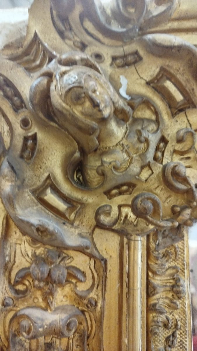 Coppia di specchiere francesi XIX secolo con specchi a mercurio – grandi dimensioni-photo-2