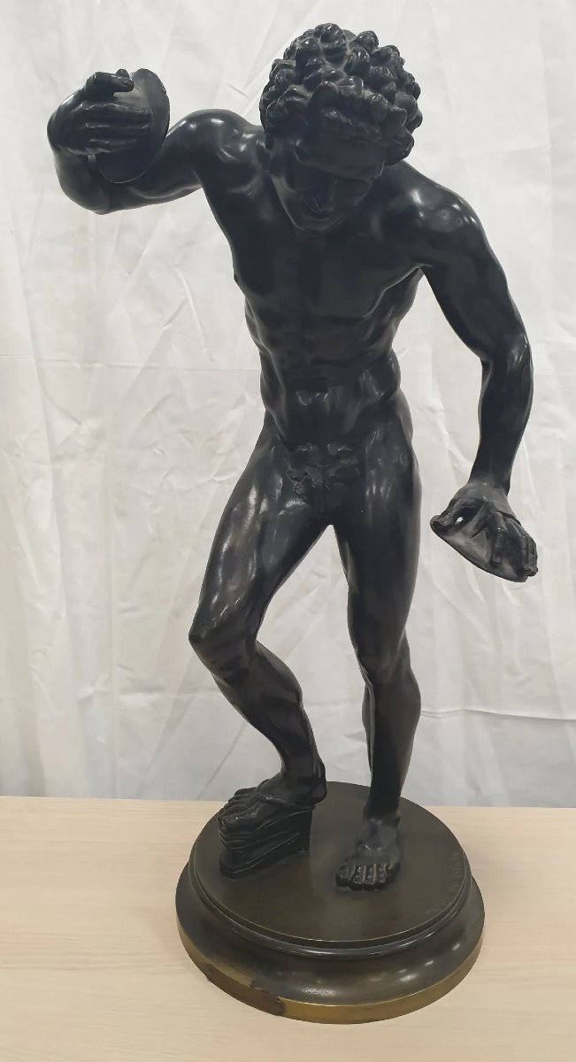 Fauno ai cembali – Scultura in bronzo patinato-photo-2