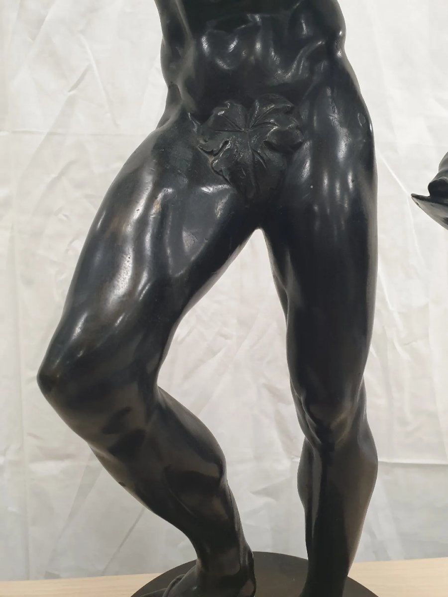 Fauno ai cembali – Scultura in bronzo patinato-photo-4