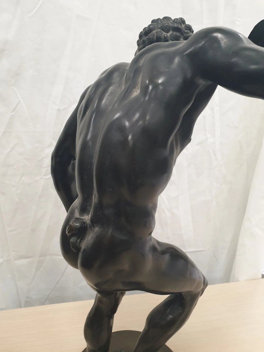 Fauno ai cembali – Scultura in bronzo patinato-photo-2