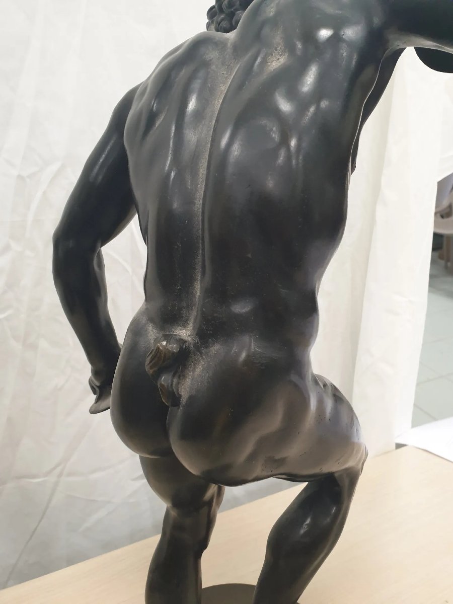 Fauno ai cembali – Scultura in bronzo patinato-photo-3