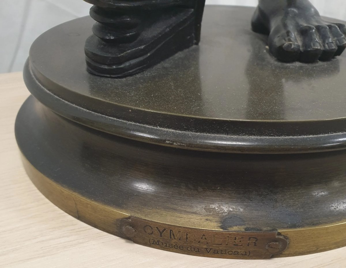 Fauno ai cembali – Scultura in bronzo patinato-photo-4