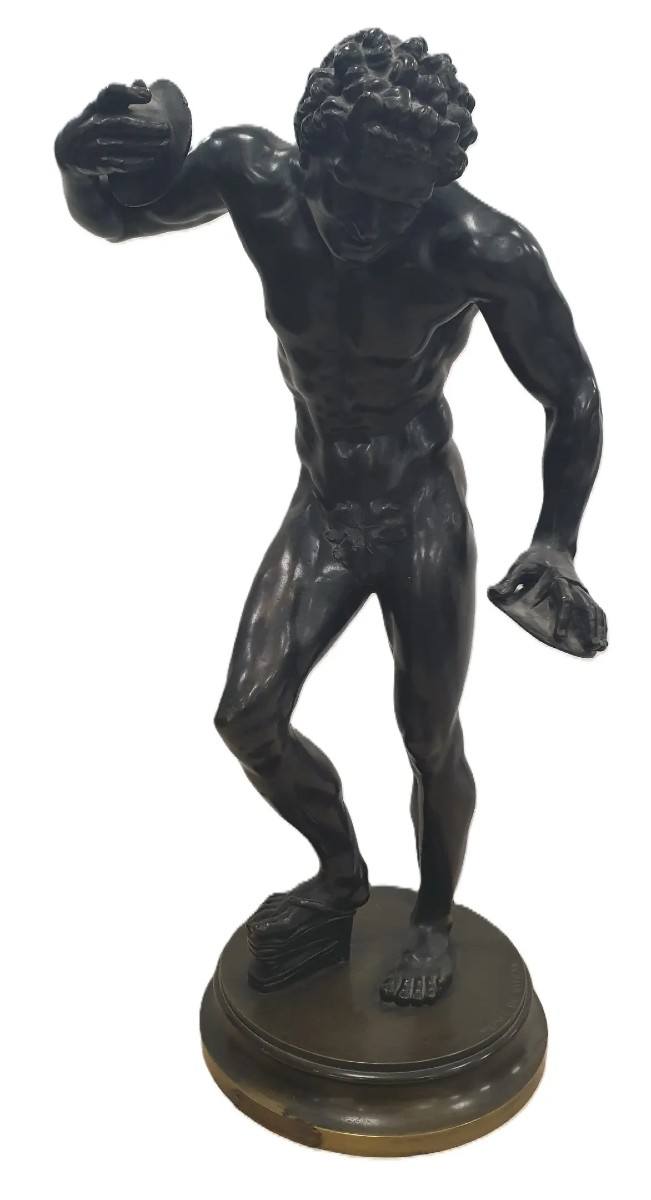 Fauno ai cembali – Scultura in bronzo patinato
