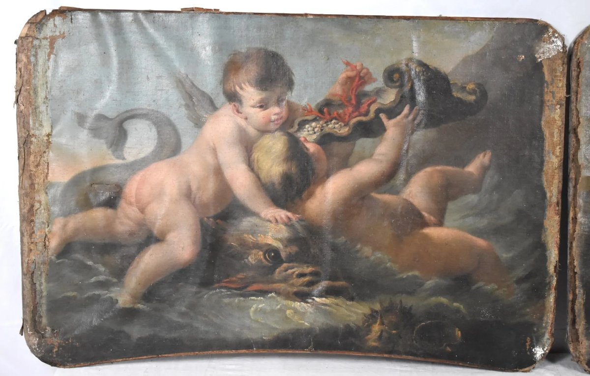 Scuola francese del XVIII secolo – Cherubini in gioco-photo-2