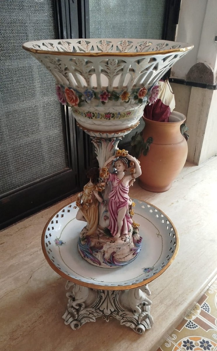 Surtout de table in porcellana di Dresda – XX secolo-photo-2