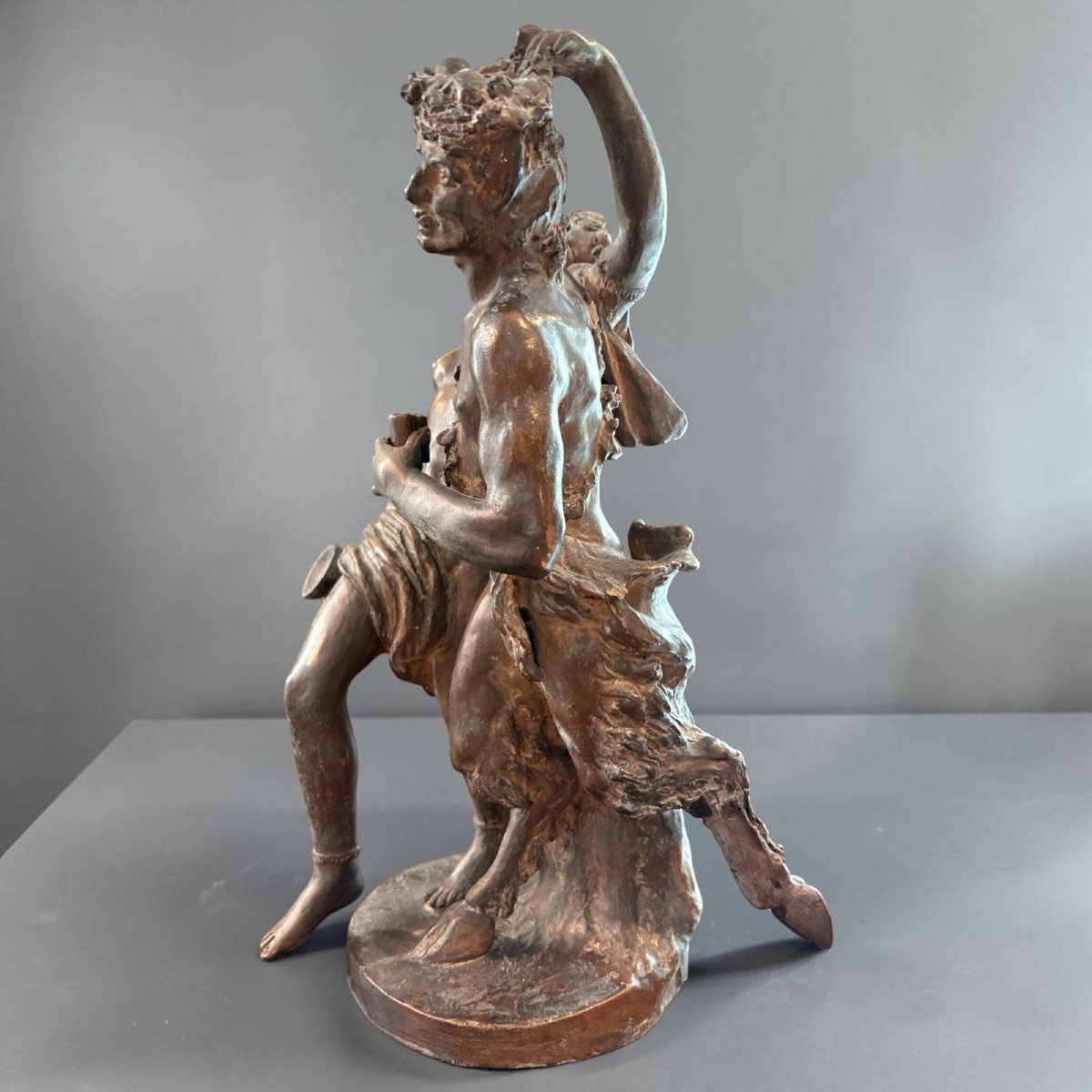 Scultura in terracotta Bacco e Venere, epoca ’700