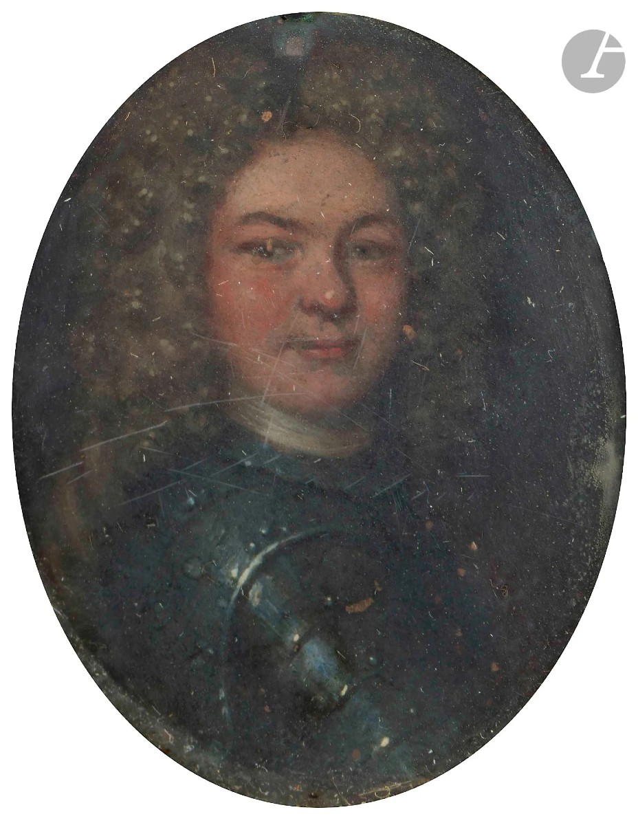 Scuola francese, circa 1720 Uomo in armatura