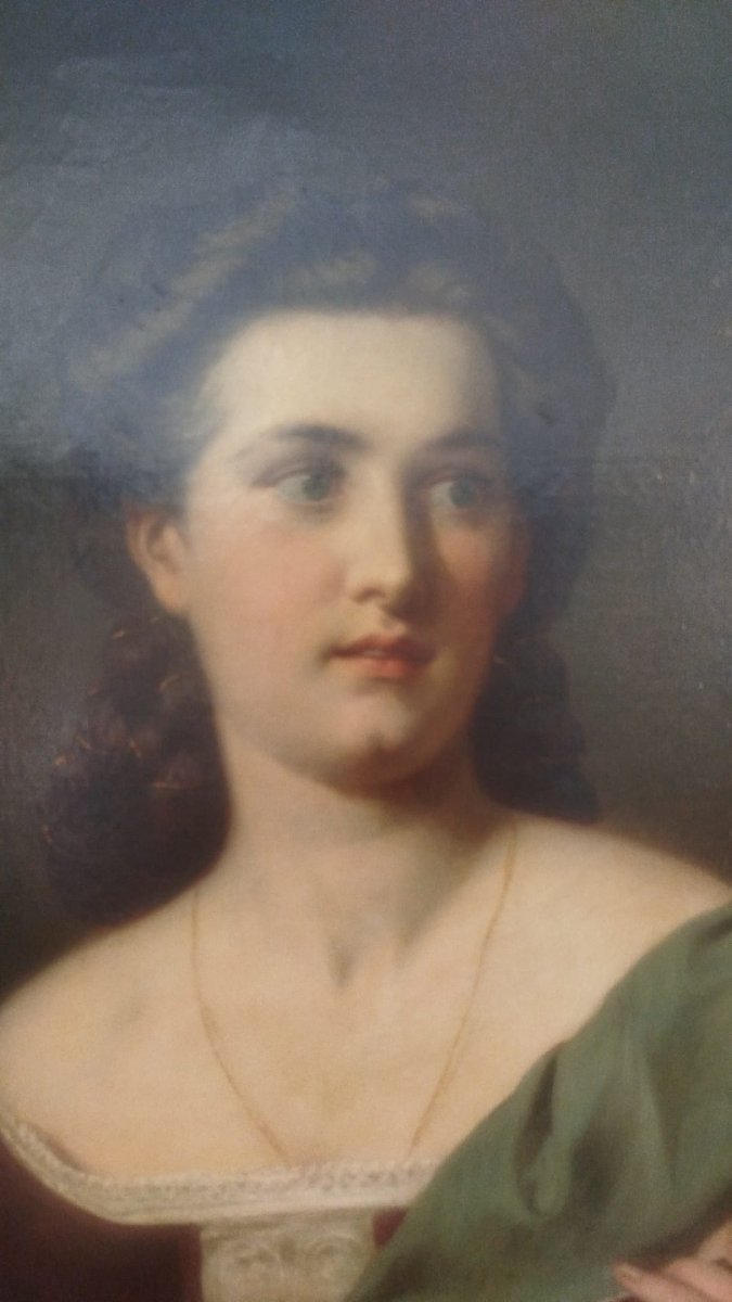 Ritratto di giovane donna con mandolino — XIX secolo-photo-2
