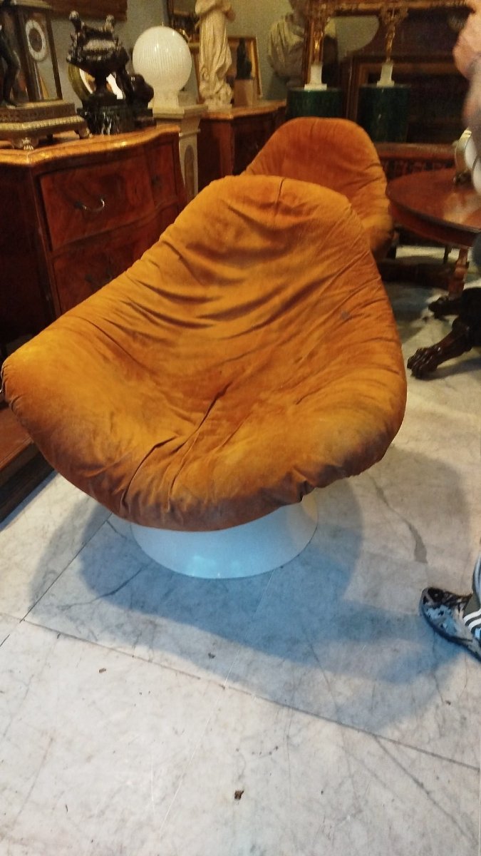 Coppia di poltrone Space Age “Rodica” di Mario Brunu per Comfort, 1961-photo-3