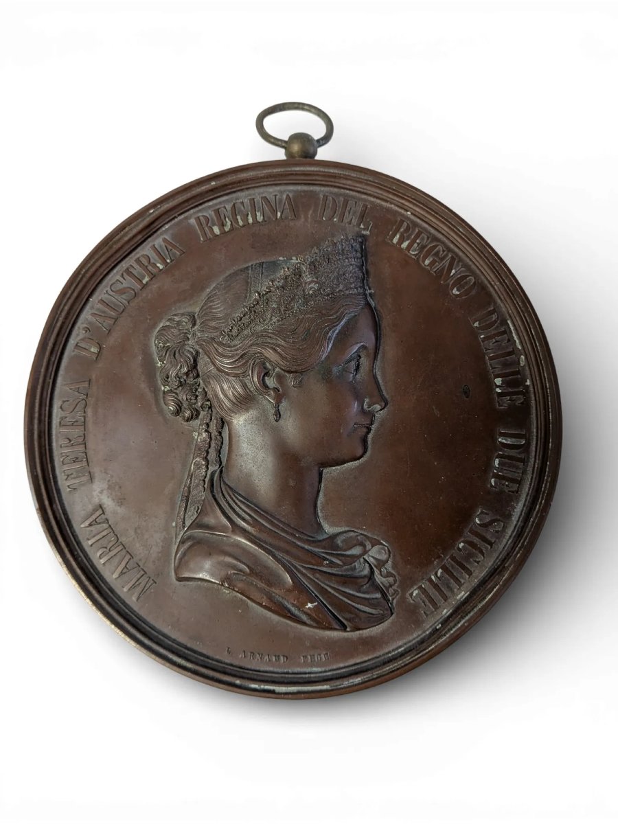 Coppia di grandi medaglie borboniche – Ferdinando II, Regno di Napoli e delle Due Sicilie – Lui-photo-4