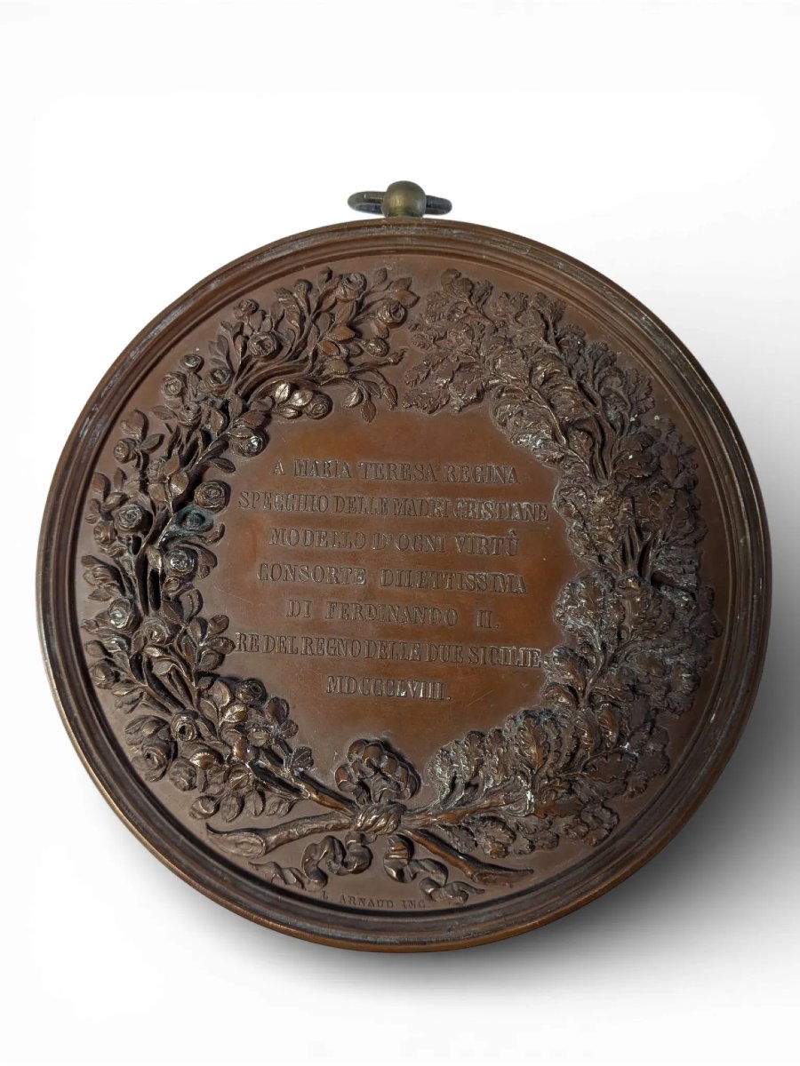 Coppia di grandi medaglie borboniche – Ferdinando II, Regno di Napoli e delle Due Sicilie – Lui