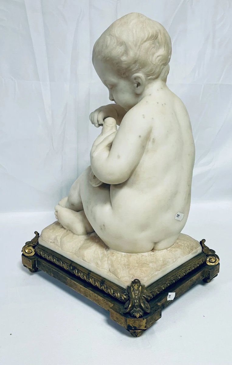 Scuola del XIX secolo “Amore con la colomba”-photo-2